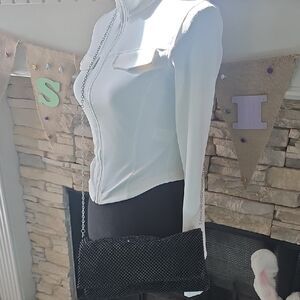 H&M Black Beaded Chain Shoulder Bag